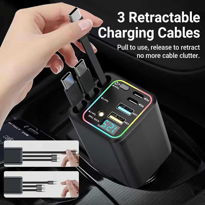 7-in-1 Retractable Car Charger
