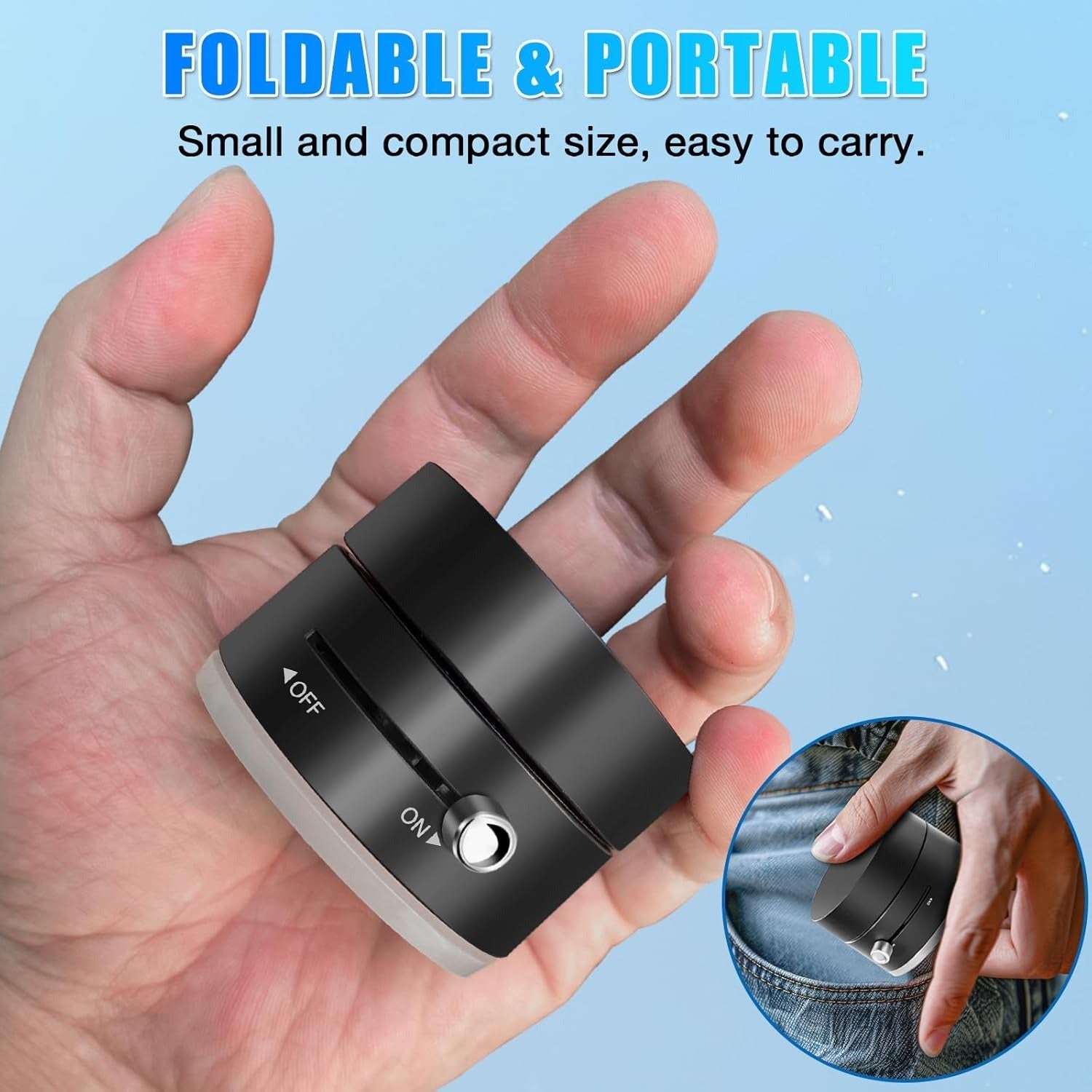 Magnetic Suction Phone Holder | Vacuum Suction Cup Foldable Universal Mobile Stand