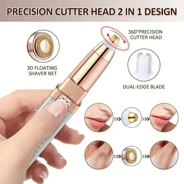 2-in-1 Facial & Eyebrow Hair Remover for Women | Flawless Precision Trimmer