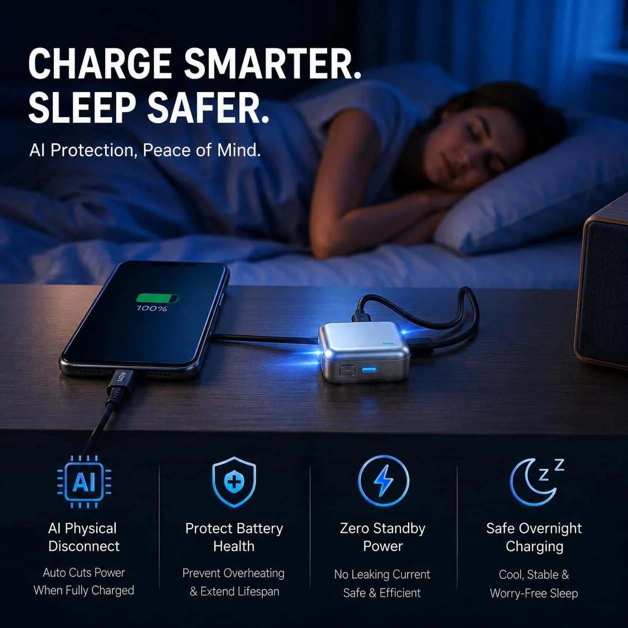 Automatic Charging Disconnector LX-007 | Smart Type-C Fast Charging Battery Protector