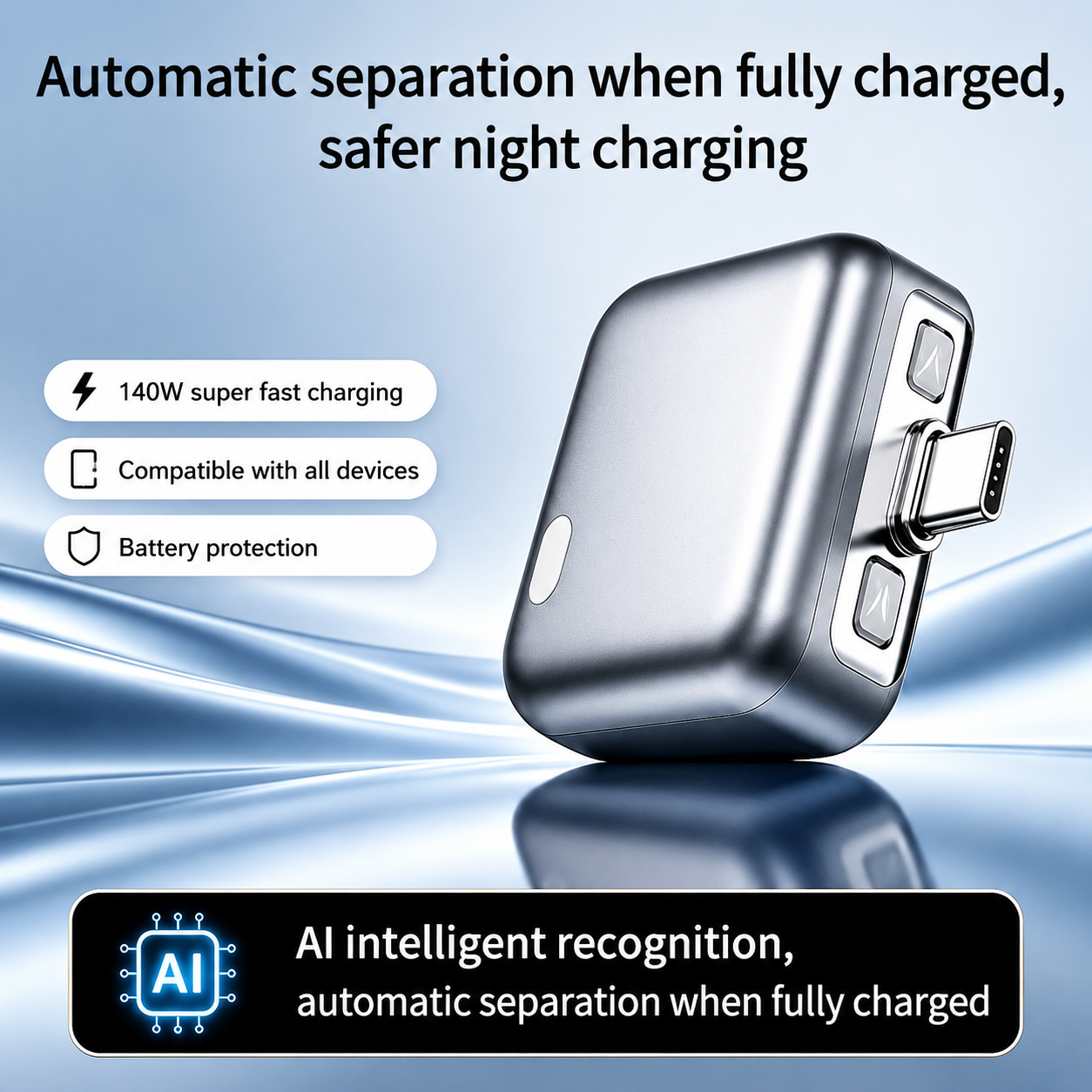 Smart Auto Disconnect Fast Charger - 140W