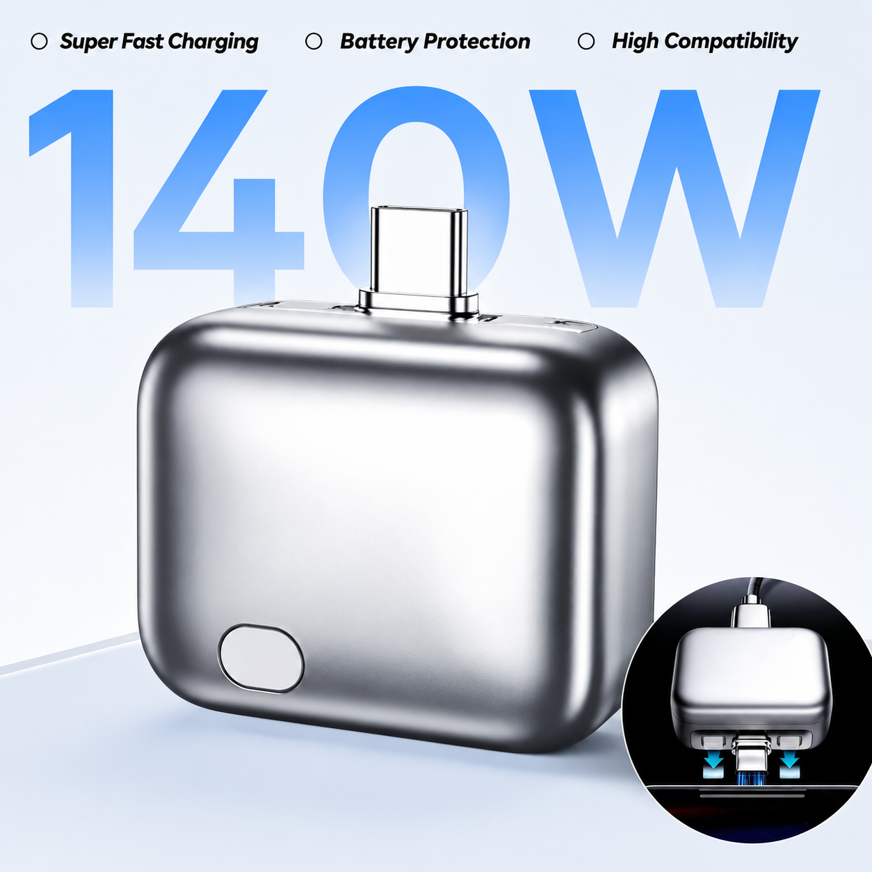 Smart Auto Disconnect Fast Charger - 140W