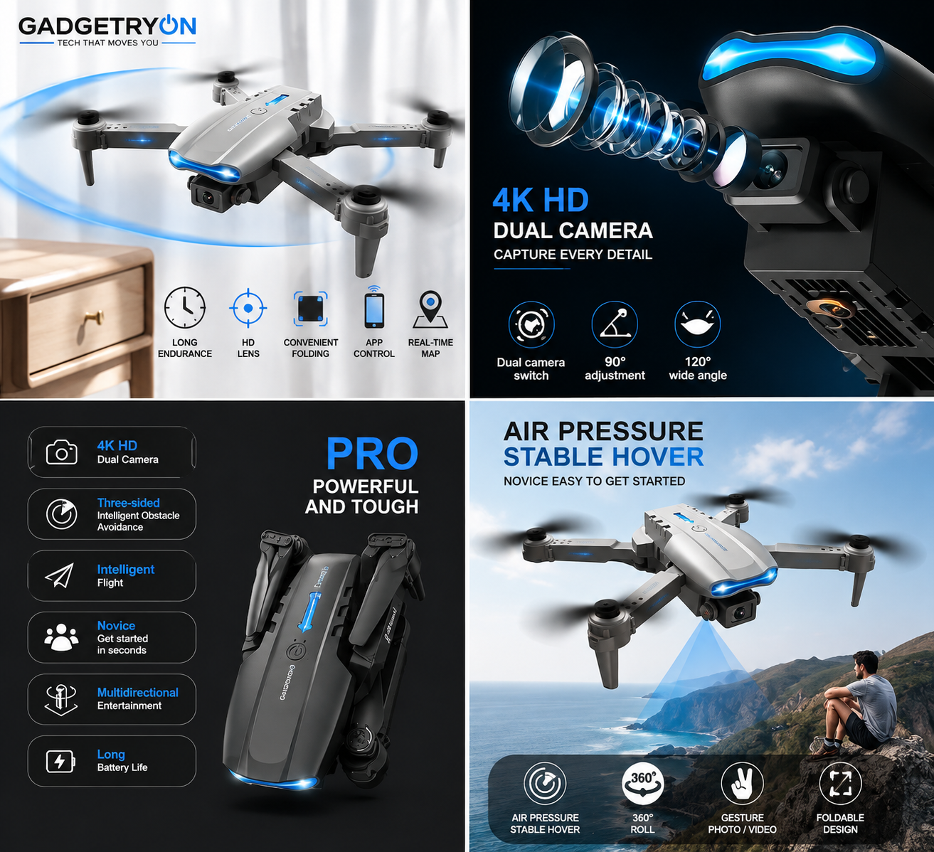 E99 Mini Foldable Drone with HD Camera