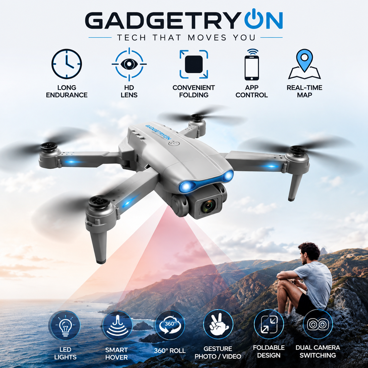E99 Mini Foldable Drone with HD Camera